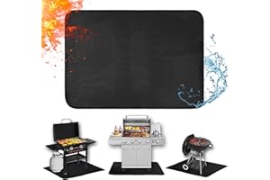 Amerbro 36 x 48 inch Under Grill Mats for Outdoor Grill - Fireproof Grill Mats for Outdoor Grill Deck and Grass Protector - Water Resistant & Oil Proof- Easy to Clean Fire Pit Mat, Fireplace Mat