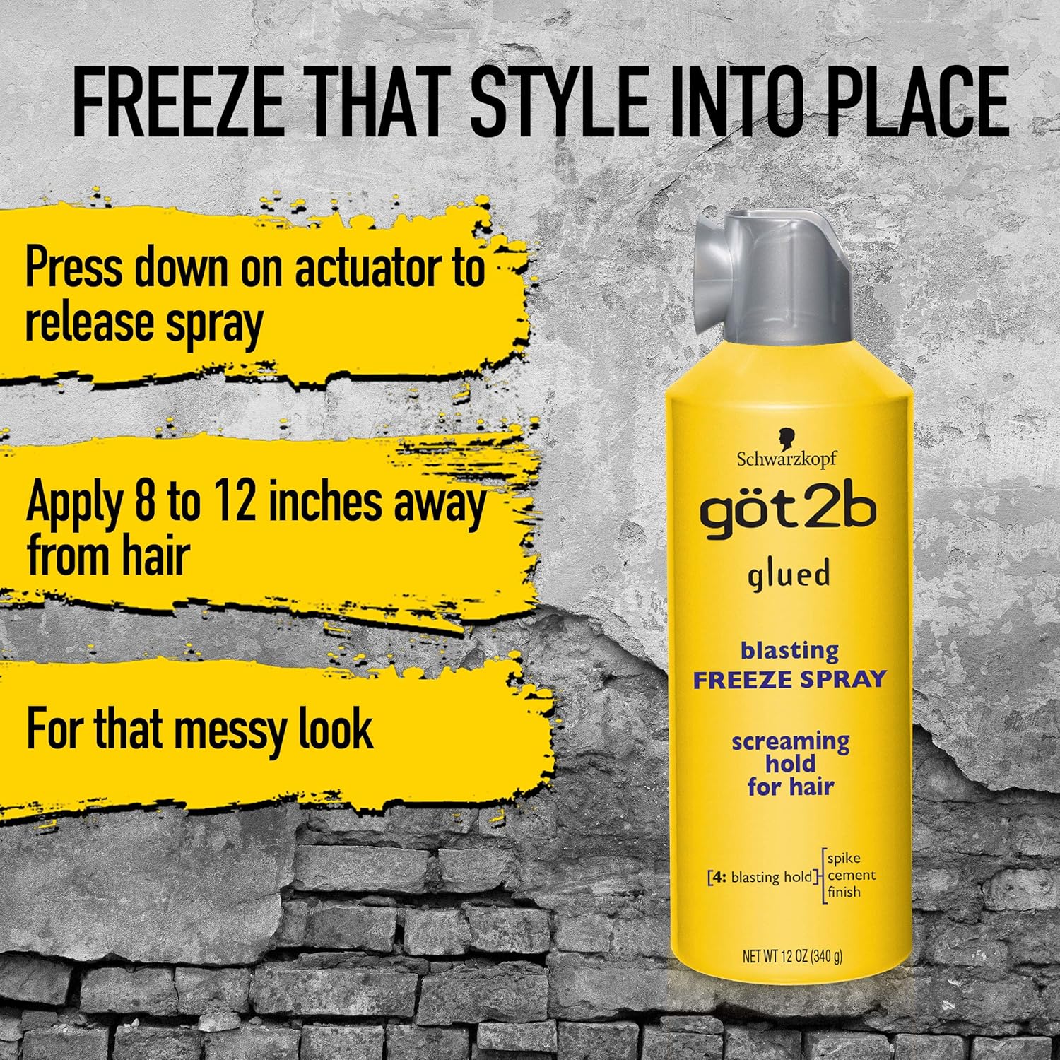 Got2B Glued Blasting Freeze Hairspray, 12 Ounce (Pack of 2) : Beauty