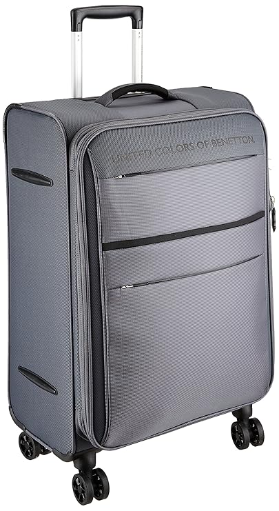 UCB Polyester 69 cms Grey Suitcase (0IP6SPO24M02I)