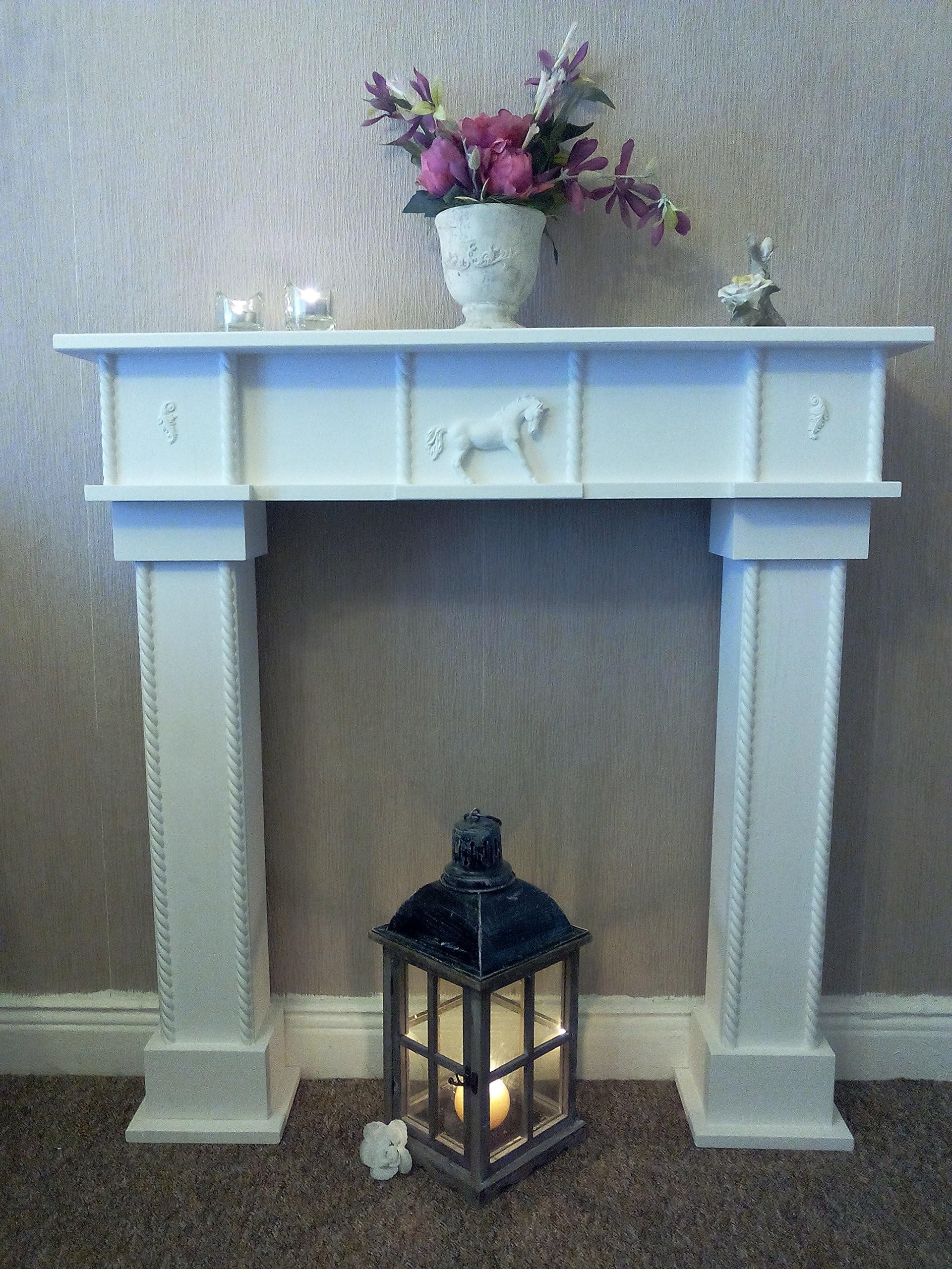 Wolkenstube Fireplace Surround Rustique Fireplace Console, Decorative Fireplace, Handmade