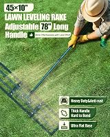 Signstek Lawn Leveling Rake Stainless Steel 45x10 Ground Plate view 2