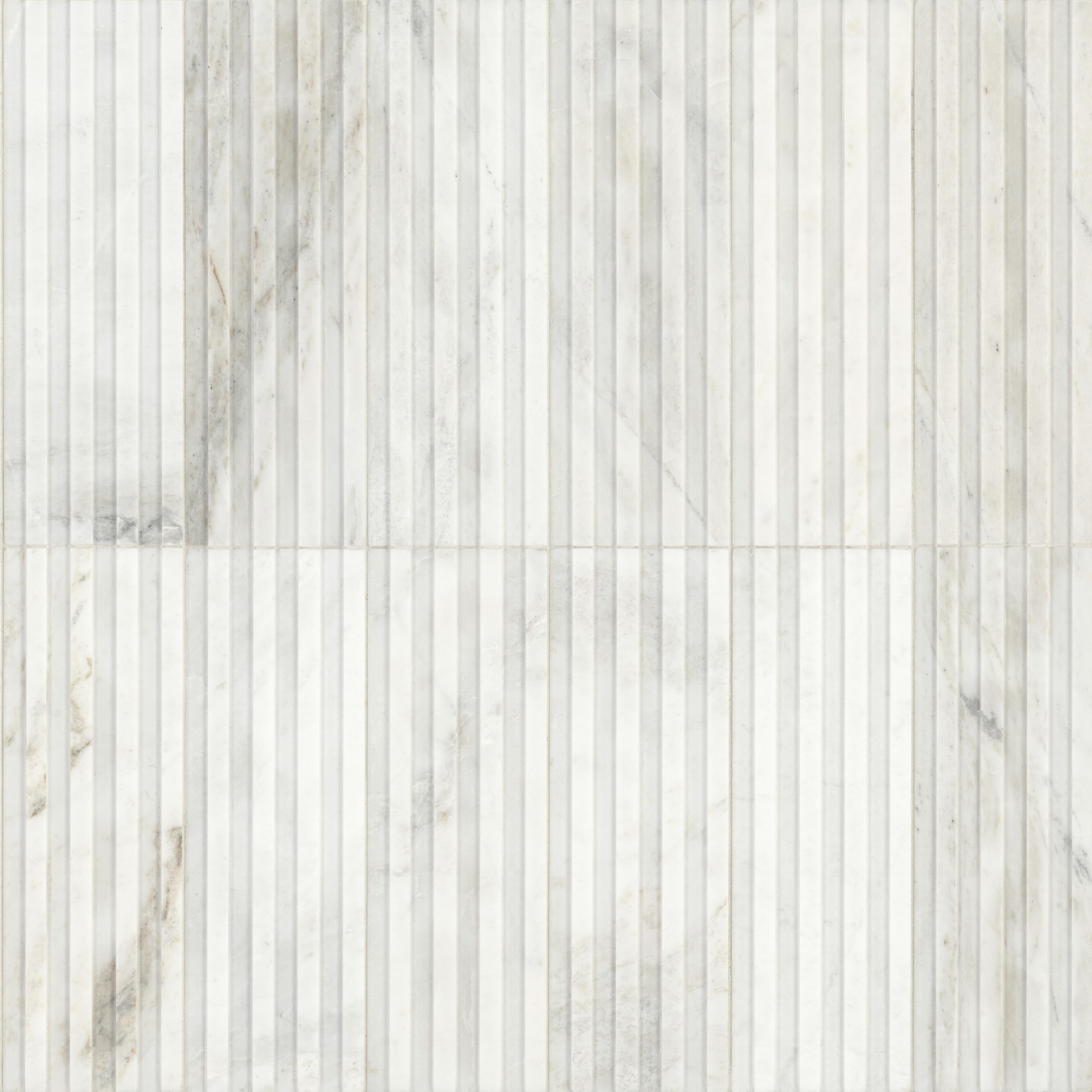 View 1 of **2 BOXES**MSI Arabescato Venato 4x12 Slat Honed Marble Tile for Kitchen Backsplash, Bathroom, Accent Wall, Shower