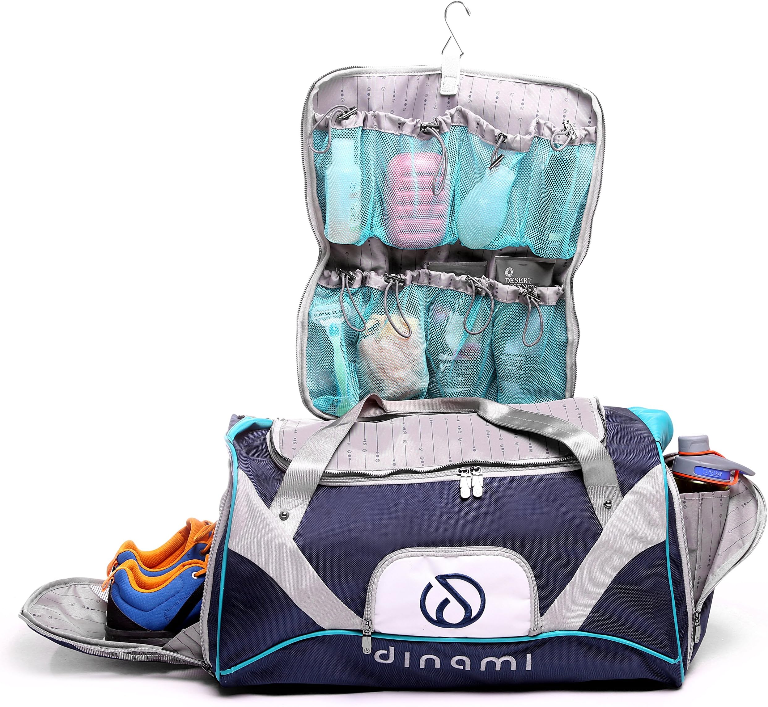 Travel Sports Duffel Bag Men & Women Detachable Shower Caddy & Deep Shoe Pocket