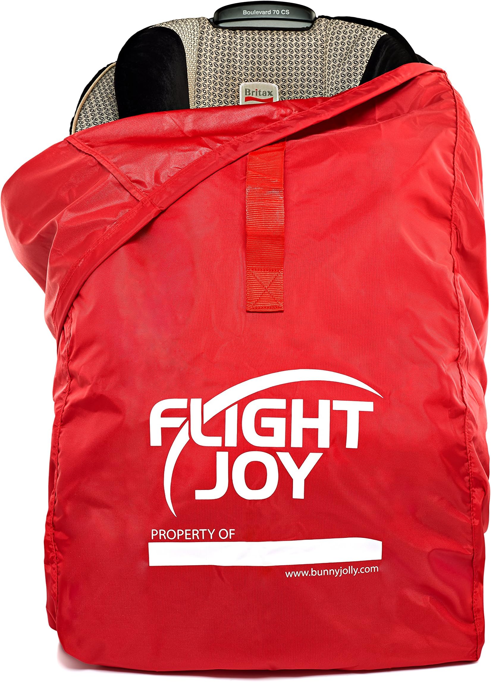 FlightJoy Car Seat Travel Bag - Best for Airport Gate Check - Ultra Durable Carseat Airplane Bag with Padded Shoulder Straps - Must Have for Child CarSeats and Booster Car Seats