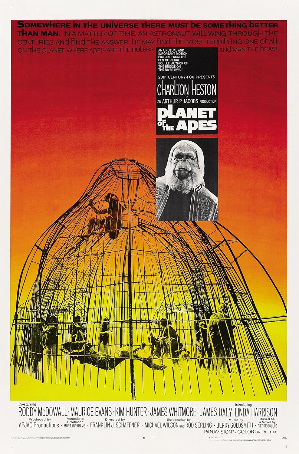 Planet of the Apes (1968) Movie Poster Heston 24x36