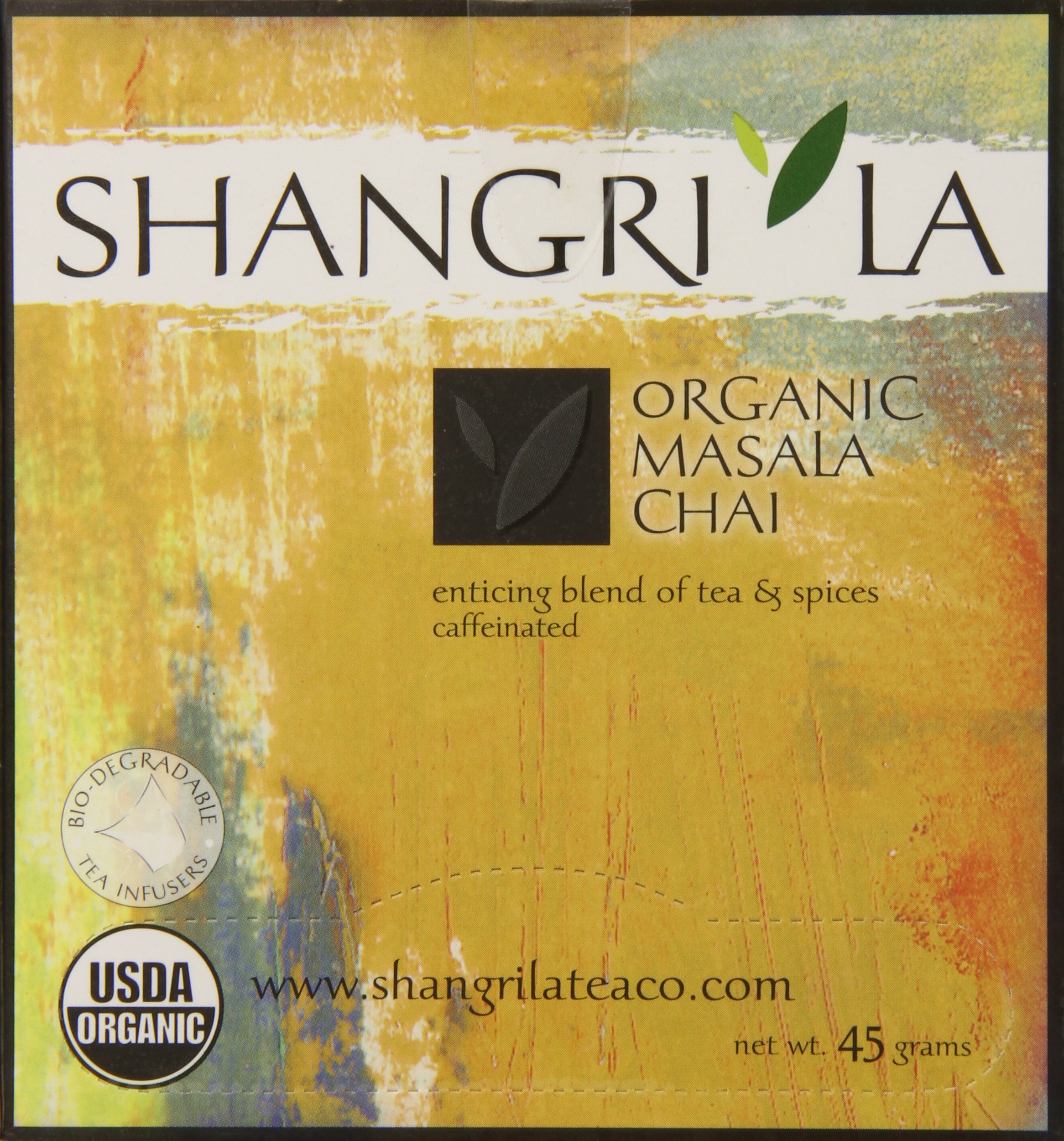 Shangri La Tea Company Organic Tea Sachet, Jasmine Green, 15 Count Black Teas