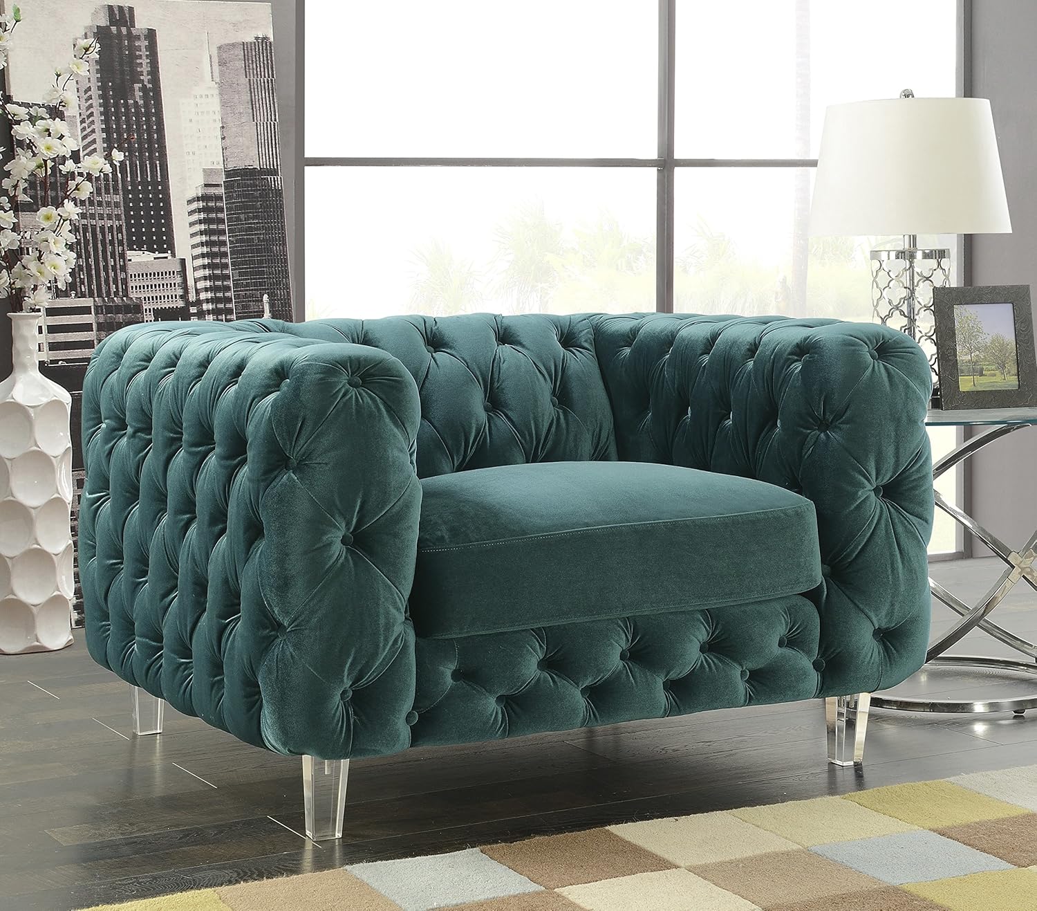 Amazon.com: Iconic Home Morgan Modern Contemporary Tufted Velvet Down