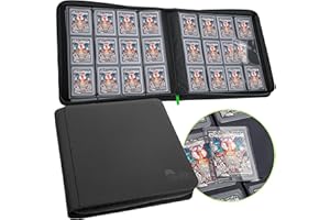 FUNGUYS Toploader Binder, Trading Card Binder Storage, 384 12 Pocket Top Loader Binder, Pokemon Binder, Card Collection Binder, Yugioh Cards Binder, MTG Card Binder, TCG Binder, Card Folders for Trading Cards