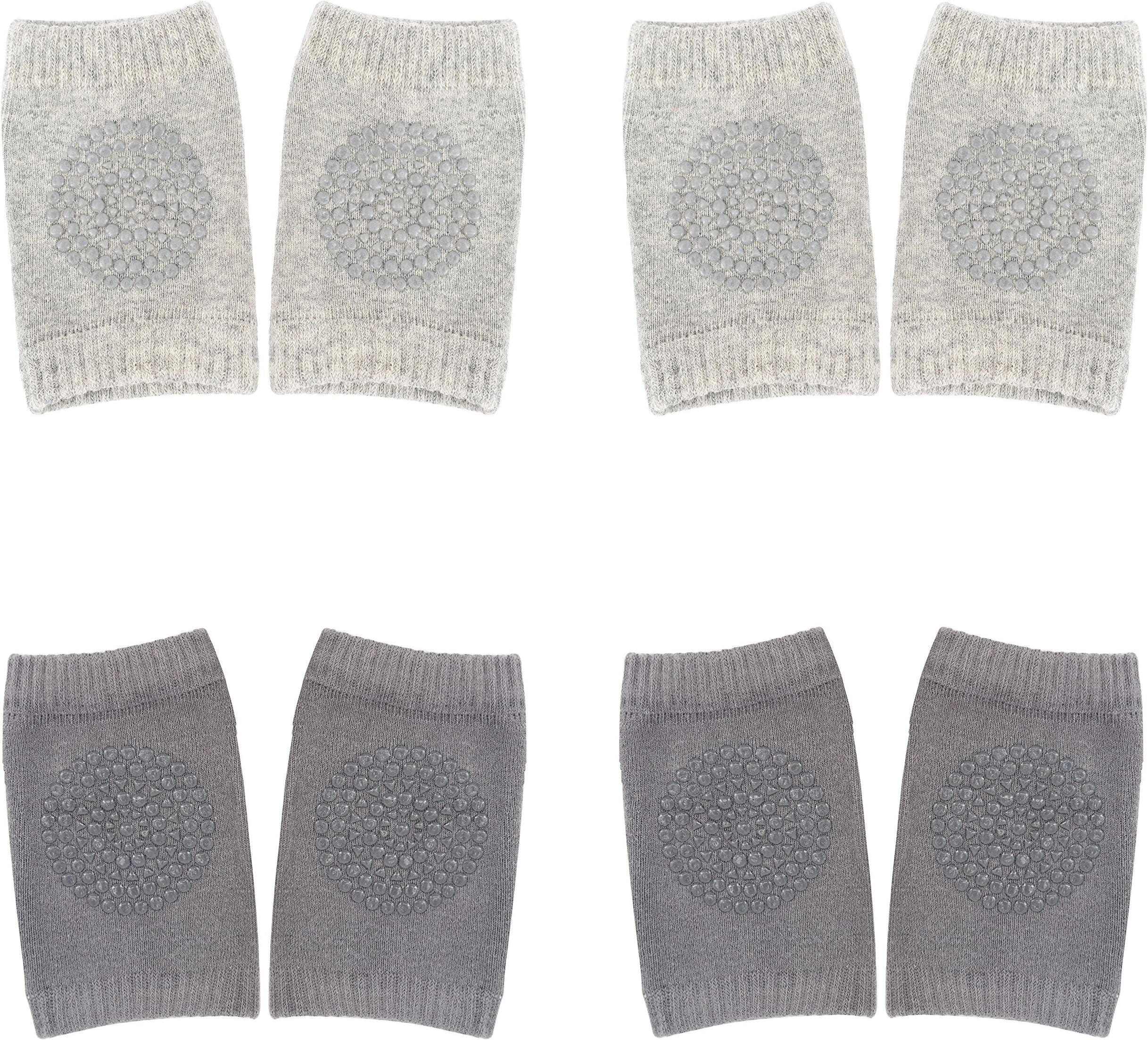 Ateid Baby Anti-Slip Knee Pads Crawling Protector Pack of 4 Grey 6-24 Months