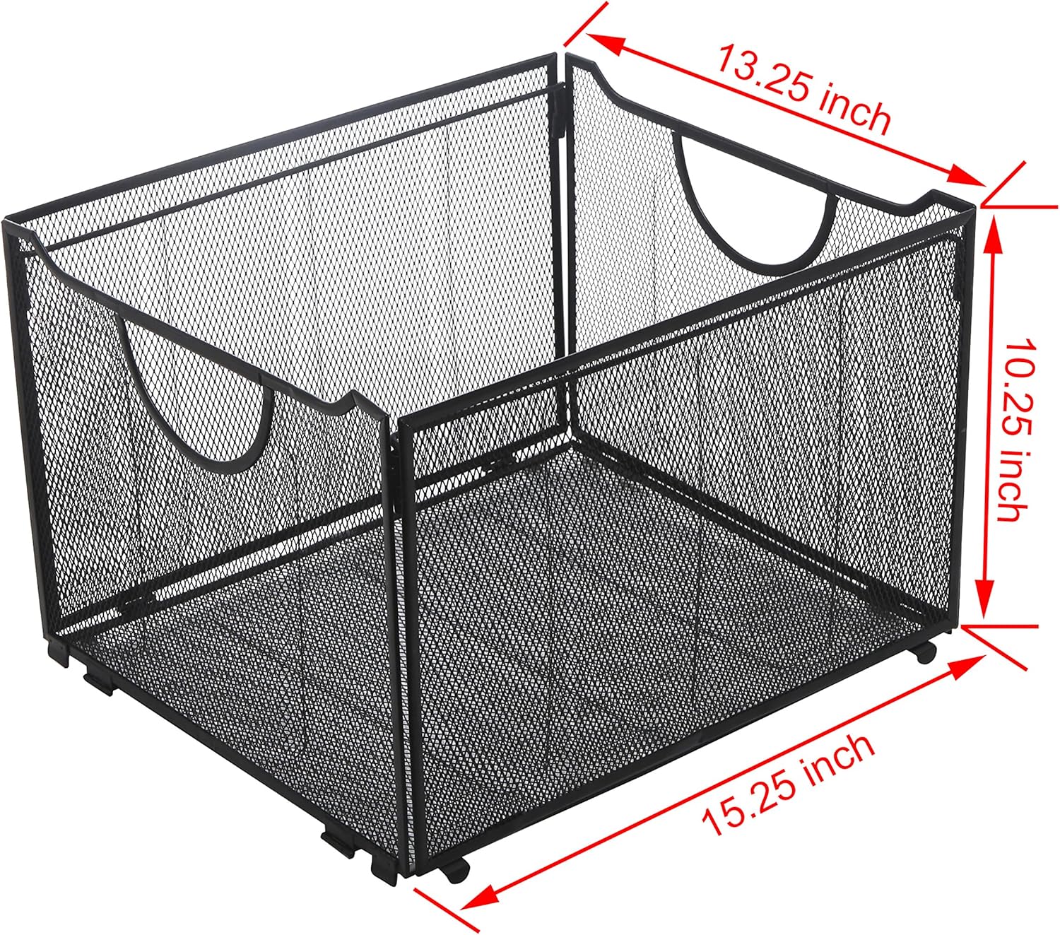 Modern Black Metal Mesh File Box/Foldable Storage Crate/Home Office Folder Holder Organizer Rack : Office Products