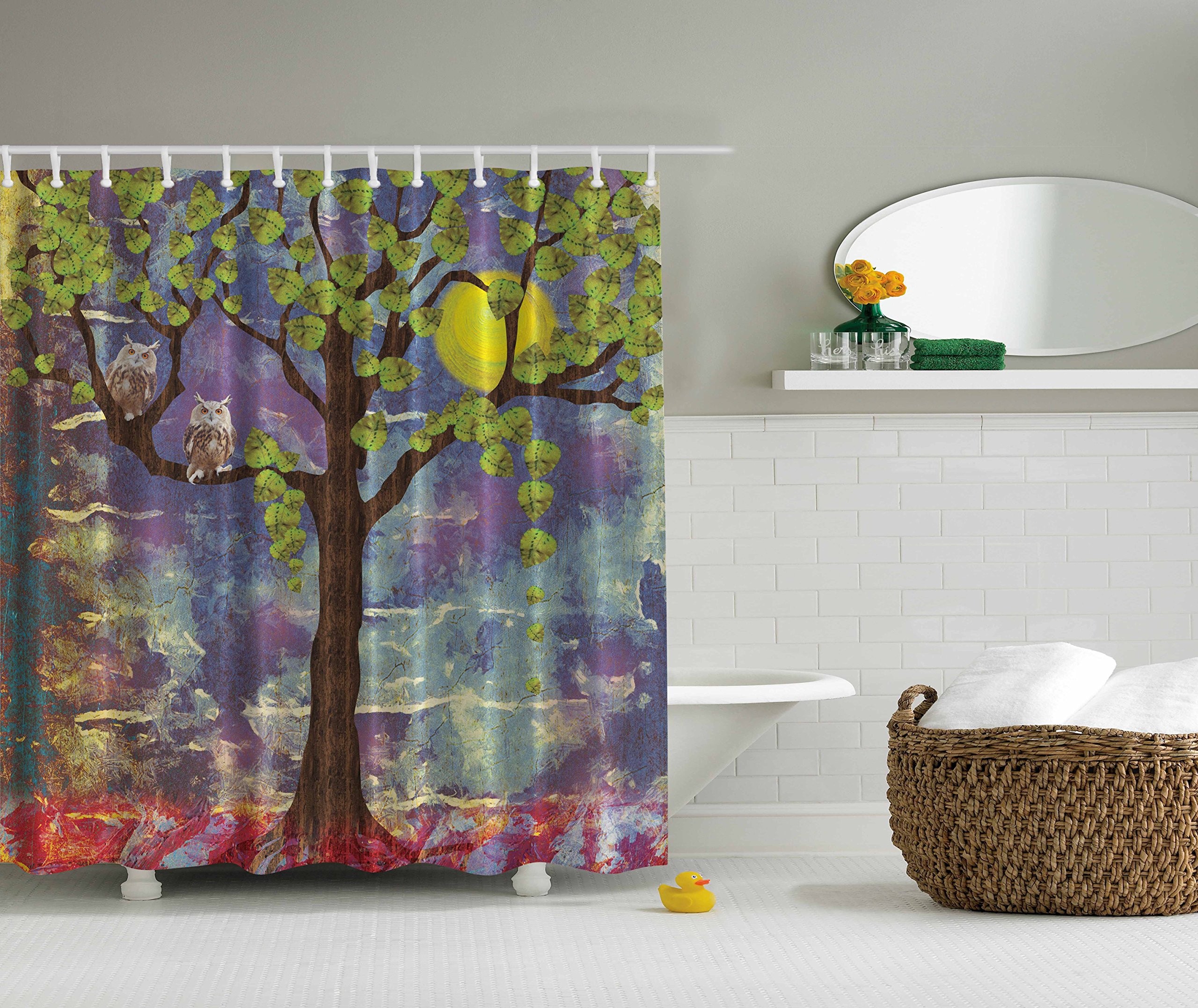 Owls Home Decor Artistic Shower Curtain Buy Online In Japan At Desertcart