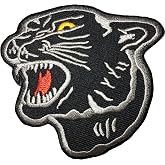 Panther Animal DIY Sewing on Iron on Applique Embroidered Patch by Ranger Return - Black (Iron-Panther-BK)