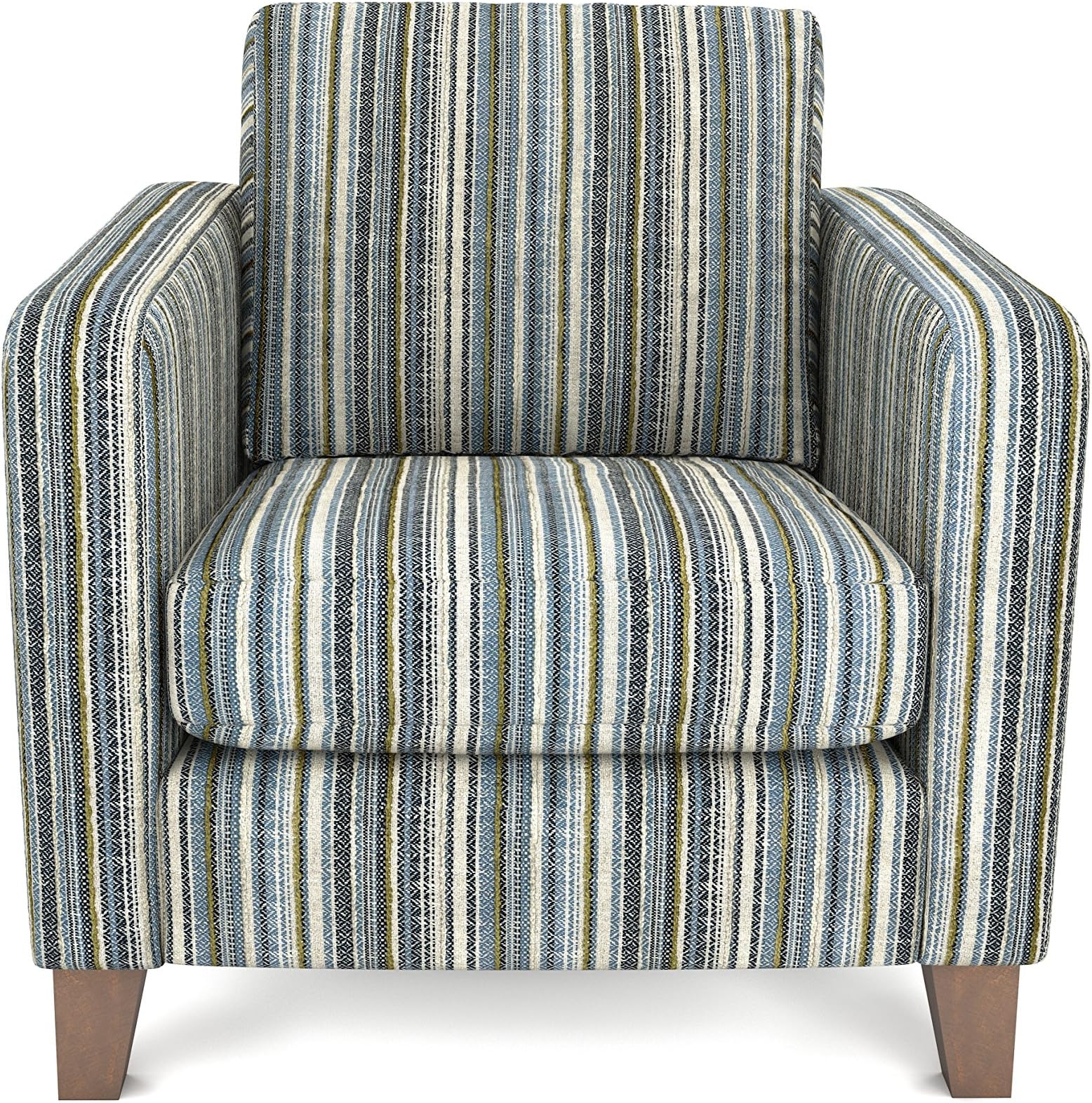 Sofa Heaven Lea Chair, Textured Stripe, Aqua