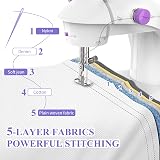 KPCB Tech Mini Sewing Machine for Beginners 42PCS Tools Extension Table view 6