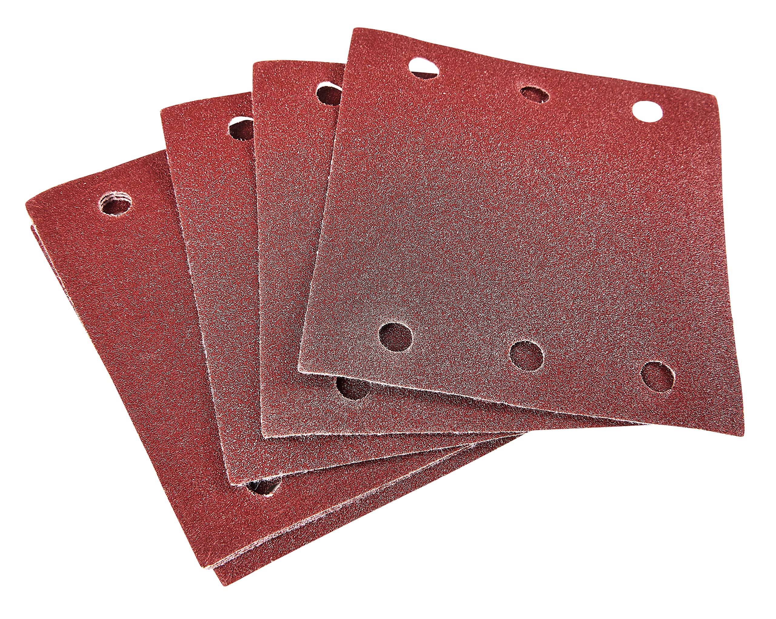 Amtech V4050 P120 Hook and Loop Square Sheets 10 Piece Set, 110mm x 100mm Sanding Paper, 240 V, Clear, 110 x 100mm