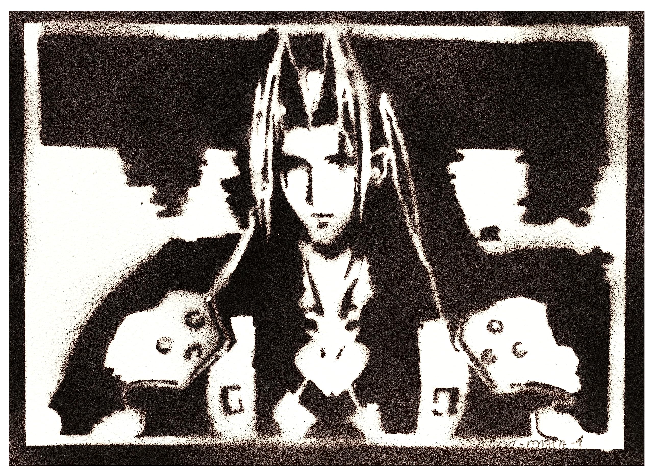 moreno-mata Real Handmade Graffiti Final Gamer Poster Sephiroth Room Decor Home Wall Art Decoration Bedroom Gifts for Men and Women