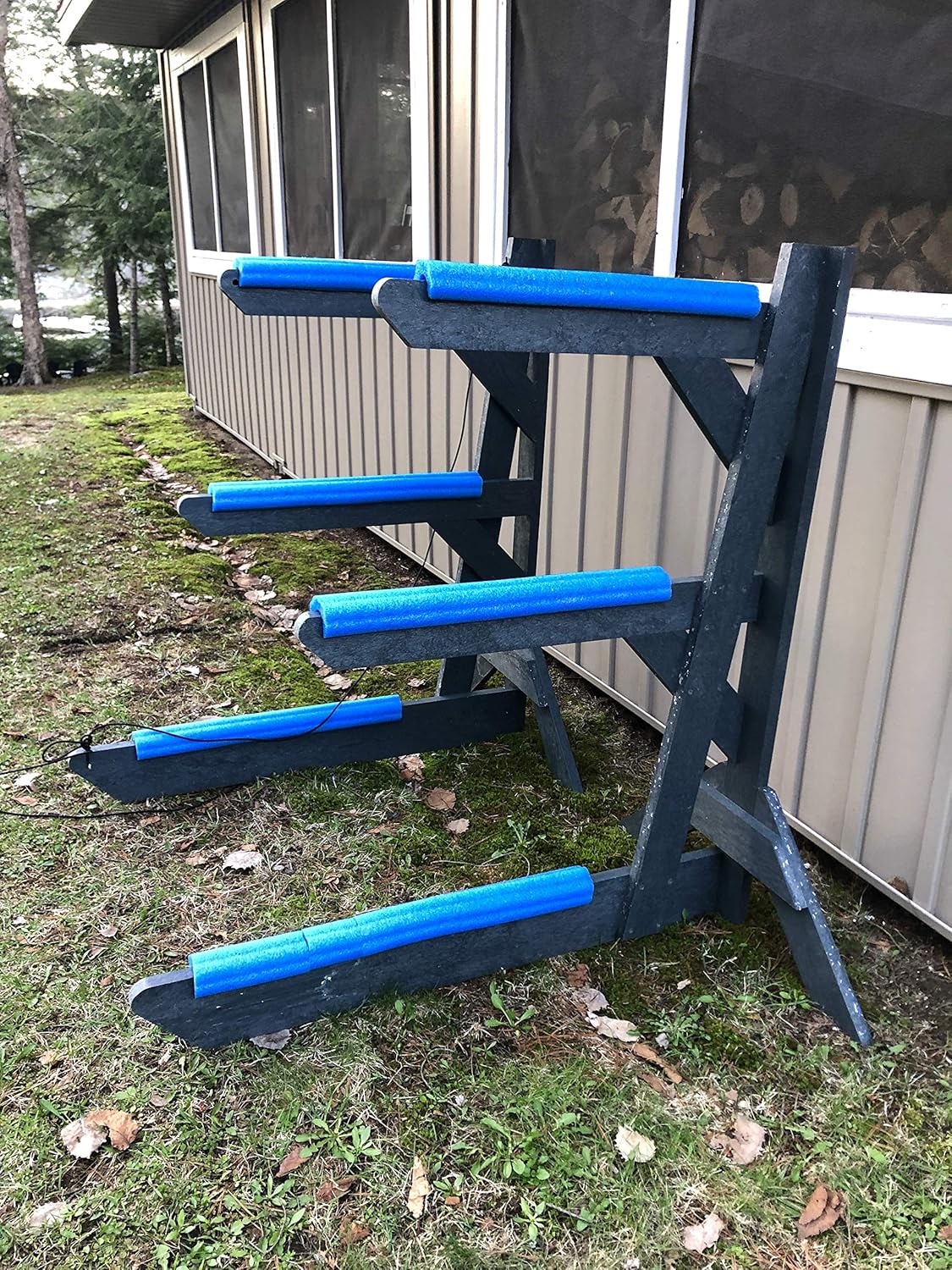 kayak hangers storage on Storage Rack Solutions Indoor Or Outdoor Kayak Rack Holds 3 Units Rack In A Box Canoe Rack Or Sup Rack Sports Outdoors Kayaking