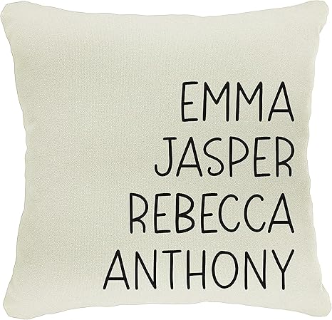 Amazon Com Personalized Initial Family Name Throw Pillow Case Customize Wreath Date Housewarming Cover Gift 18x18 Birthday Mother S Father S Day Covers Gifts Christmas Last Name Home Decor Cases C2