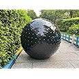 penepico Large Sensory Massage Ball for Kids, 33.5" 85CM Bouncy Exercise Ball, Big Inflatable Toys with Tactile Spikes, Outdoor Giant Yoga Balls, Large Beach Ball (1 Black)