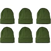 Gelante Unisex Knitted Winter Beanie Hat 6 Pcs