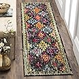 SAFAVIEH Monaco Collection Runner Rug - 2'2" x 6', Multi, Boho Diamond Trellis Design, Non-Shedding & Easy Care, Ideal for High Traffic Areas in Living Room, Bedroom (MNC244F)