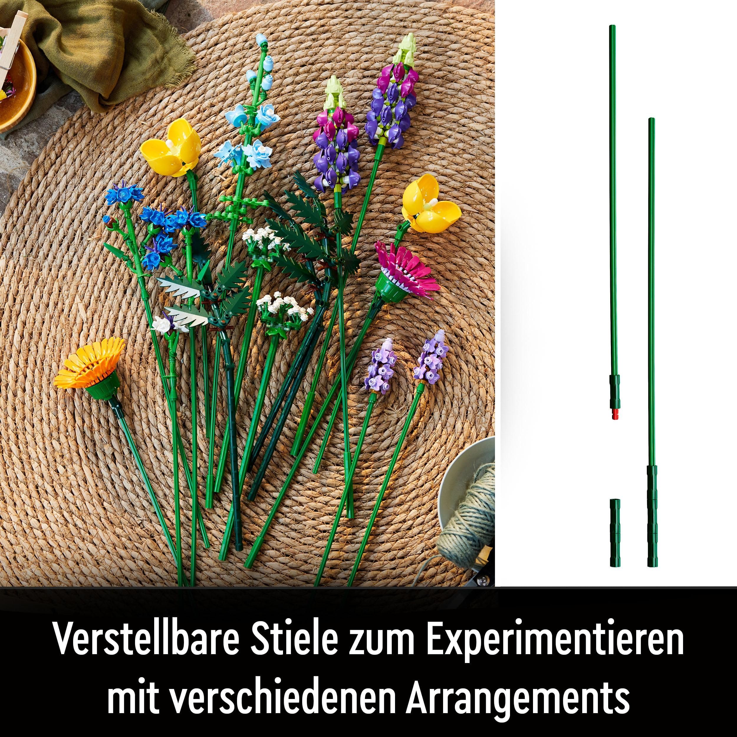 LEGO Botanicals Wildblumenstrauß Set - Künstliche Blumen mit Mohn und Lavendel zum Basteln für Erwachsene - Geschenkidee für Heimdeko - Botanik Kollektion 10313 4