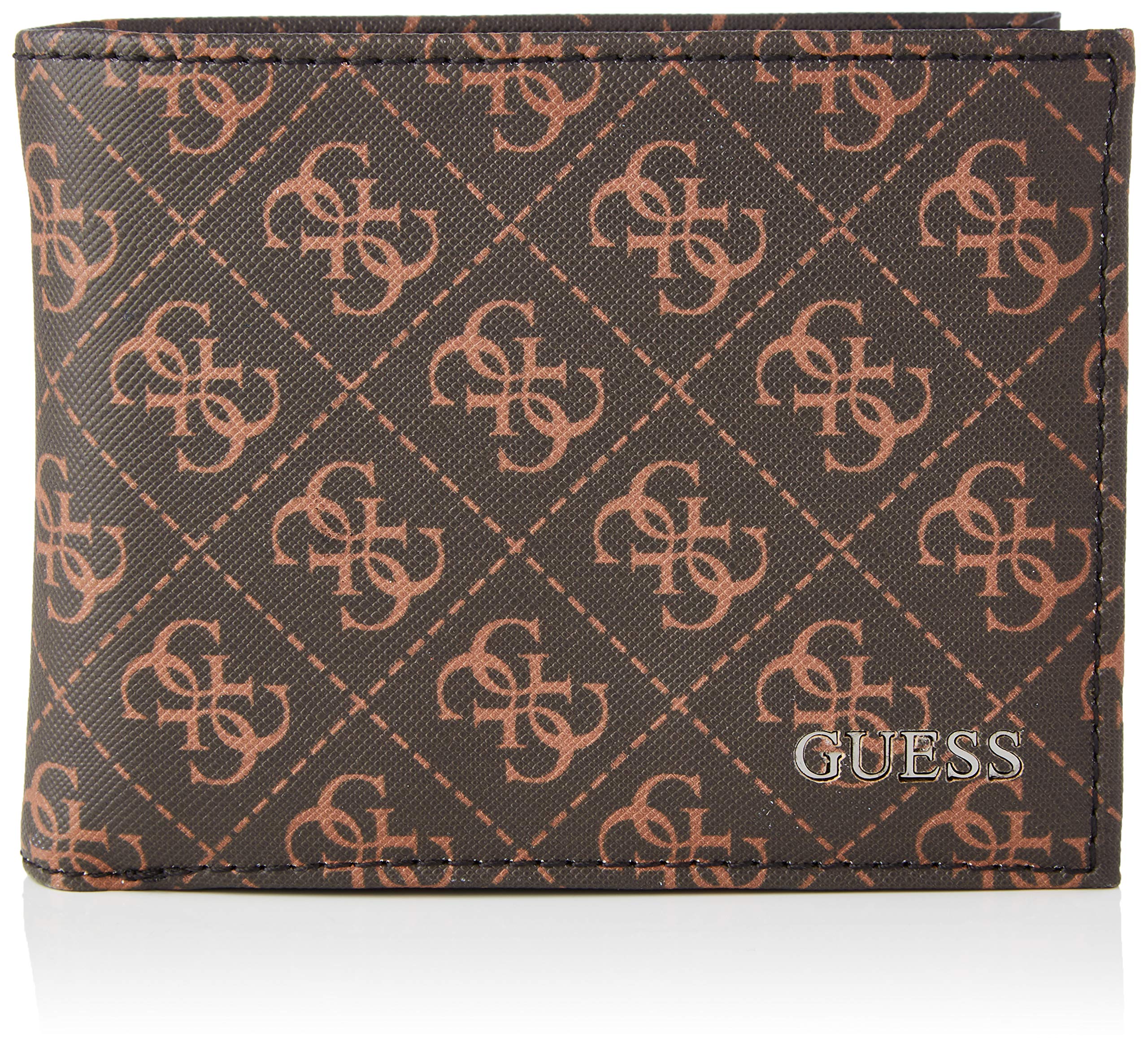 Guess Men's VEZZOLA SF W/CP Travel Accessory-Billfold, Brown, One Size