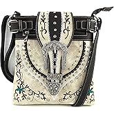 Zelris Western Floral Blossom Buckle Women Conceal Carry Crossbody Messenger