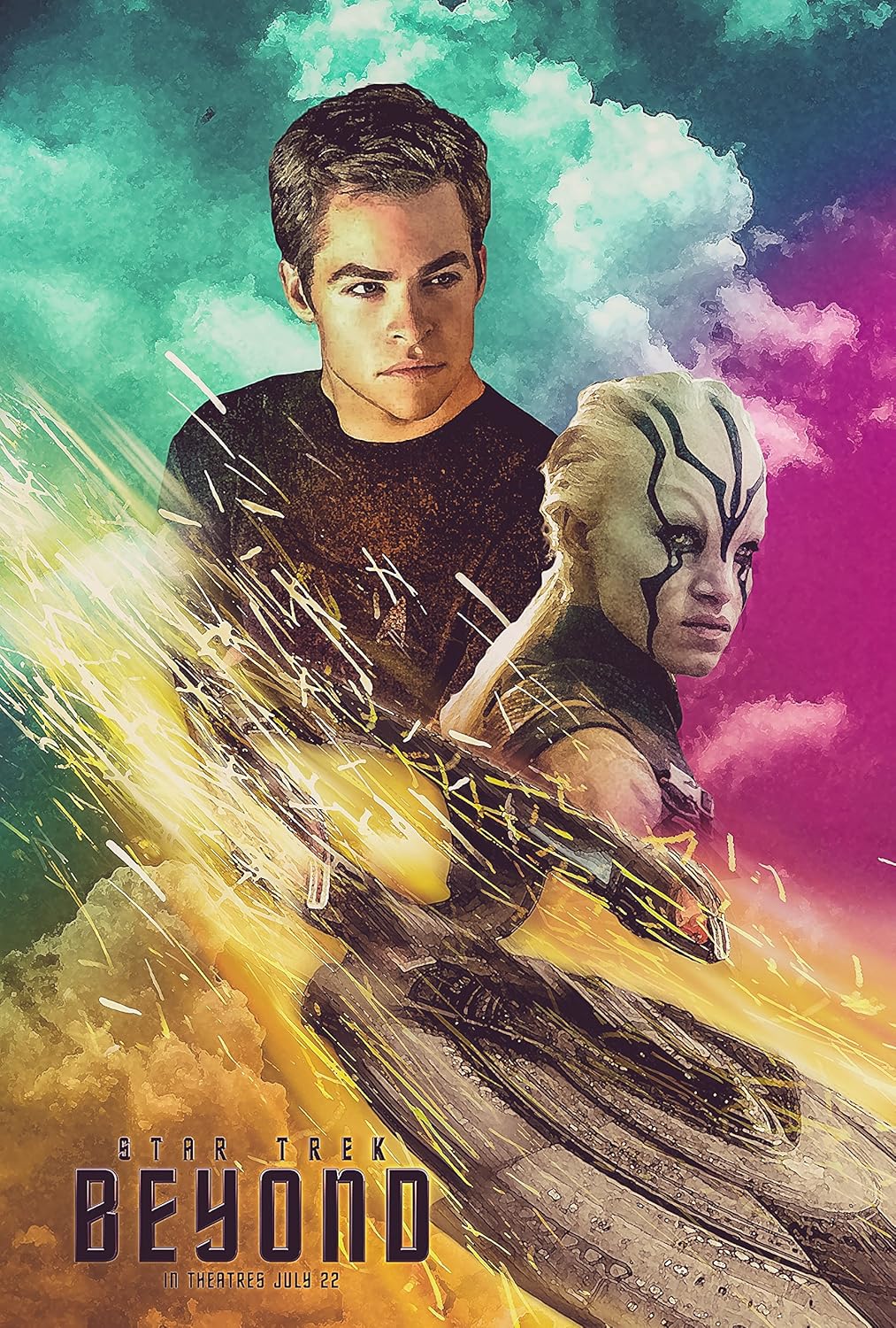 Star Trek Beyond Movie Poster Limited Print Photo Chris Pine Zoe Saldana Size 27x40 #2