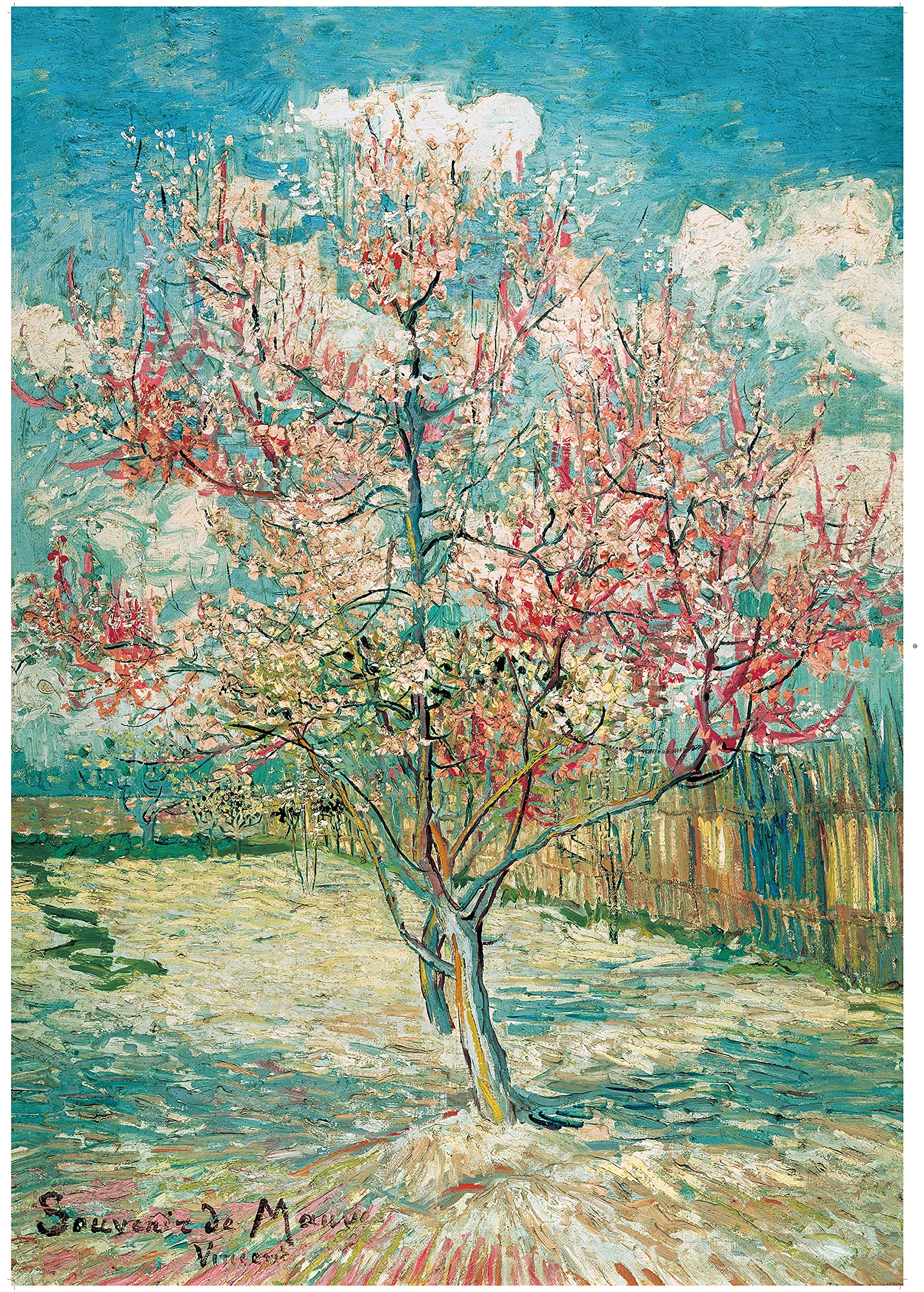 CHengQiSM Puzzle 2000 Pieces Jigsaw Puzzle for Adults - Van Gogh - Peach Tree in Blossom (Souvenir de Mauve), Puzzle 2000 Pieces for Adults and Children from 14 Years, Multicoloured 100 x 70 cm