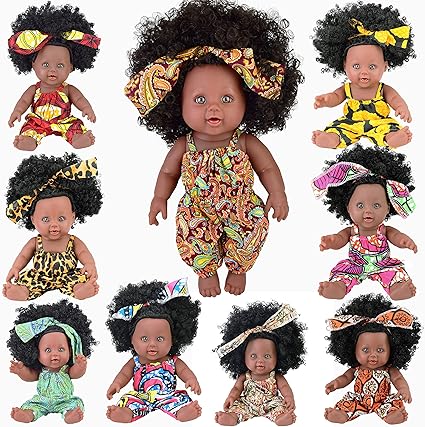 Amazon.com: TUSALMO 2019 Muñecas de bebé recién nacidas de vinilo de silicona realista de 12 pulgadas, muñecas de bebé afroamericanas, regalo de cumpleaños para niños y niñas, muñecas africanas, muñeca renacida. (Entrega