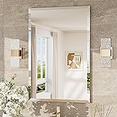 TokeShimi 24x36 Beveled Wall Mirror Decorative, Bathroom Vanity Mirrored with 1" Beveled Edge, Shatterproof Modern Frameless 