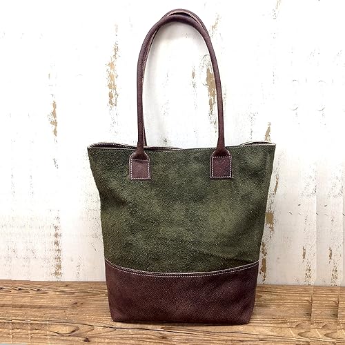 Suede leather tote bag Clearance