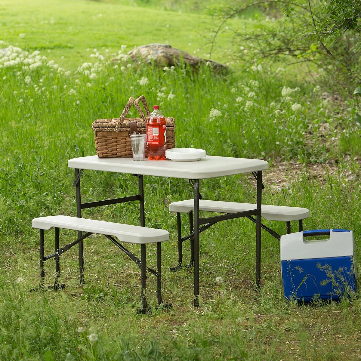 Lifetime 80373 portable folding picnic table and bench set rohiman