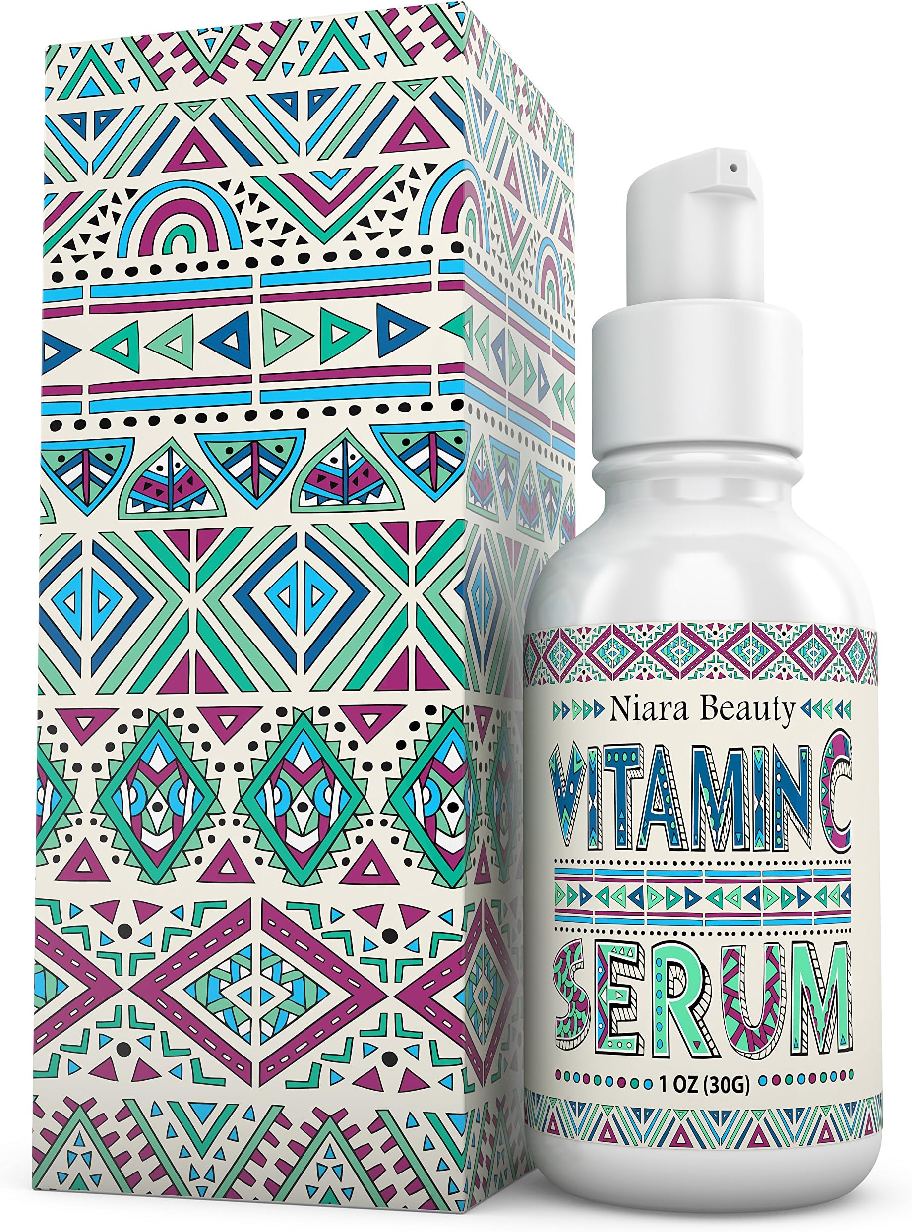 Vitamin C Serum for Eyes and Face – With Hyaluronic Acid for Acne, Anti Aging, Anti Wrinke – Fades Age Spots and Sun Damage - Organic Skin Care with Natural Ingredients for Men and Women – 1 FL OZ