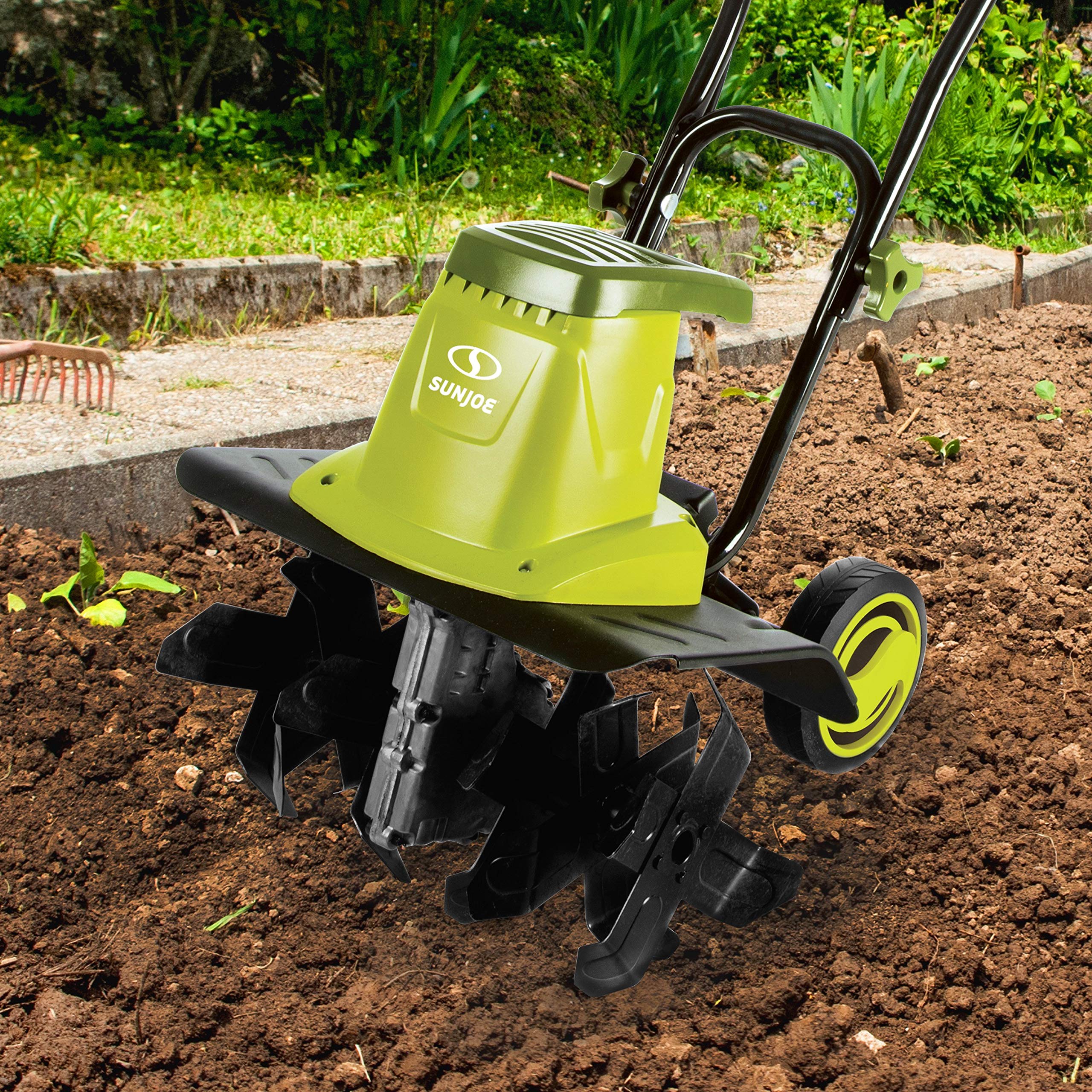Sun Joe TJ603E 16Inch 12Amp Electric Tiller and Cultivator , Green