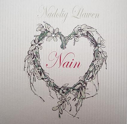 White Cotton Cards Code Ex59 N Nagolig Carte De Noel Fait Main Inscription Nadolig Llawen Nain Gallois Amazon Fr Cuisine Maison