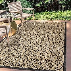 JONATHAN Y Vintage Filigree Indoor Outdoor Area Rug