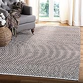SAFAVIEH Boston Collection 4' x 6' Brown BOS686T Handmade Flatweave Cotton Area Rug