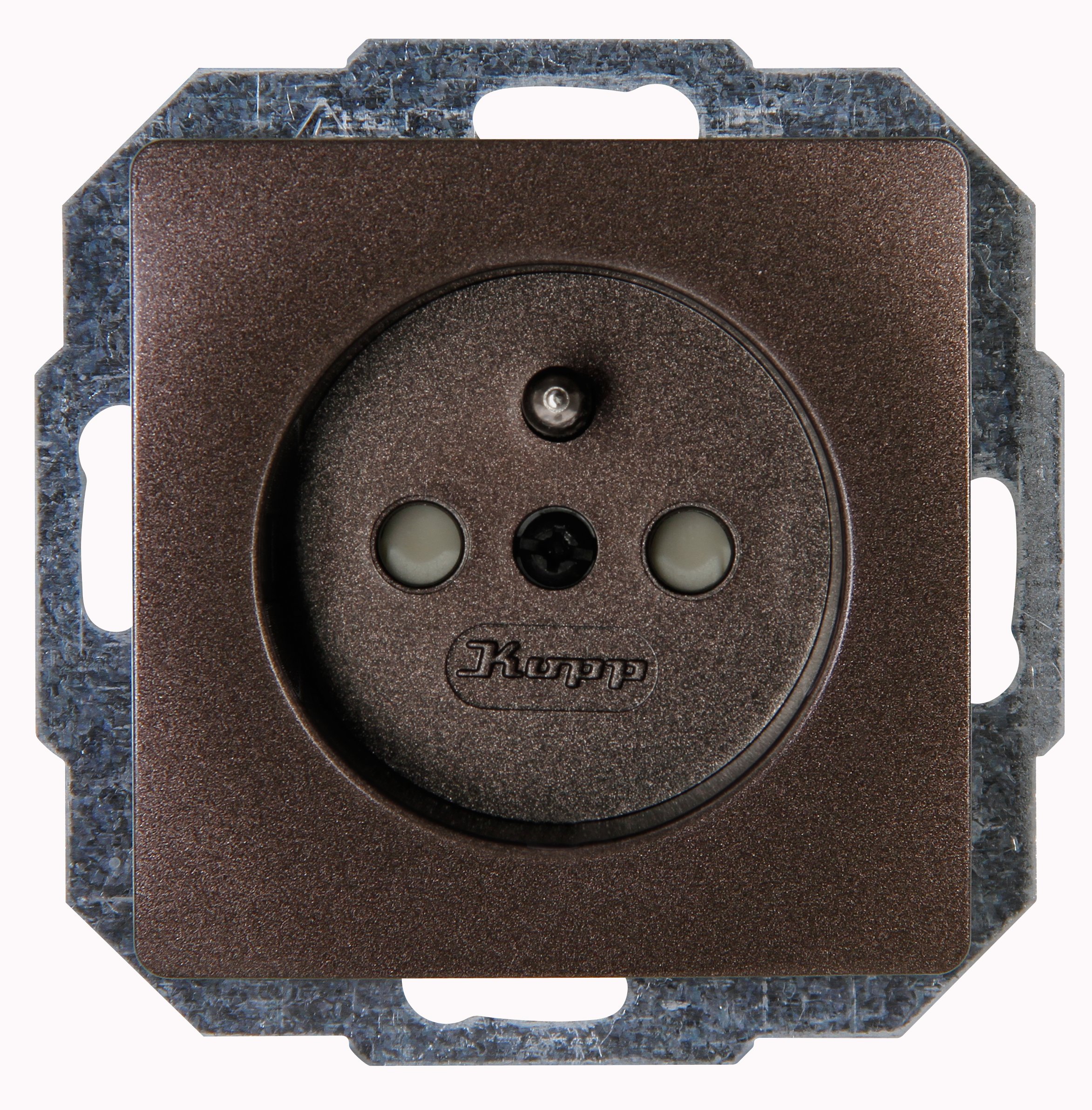 Kopp Paris 921126081 Central SCHUKO socket outlet with Child Protection Color – Brown: Pack of 1, Rosewood/Brown
