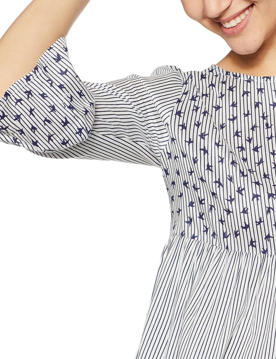 styleville.in women's striped regular fit top