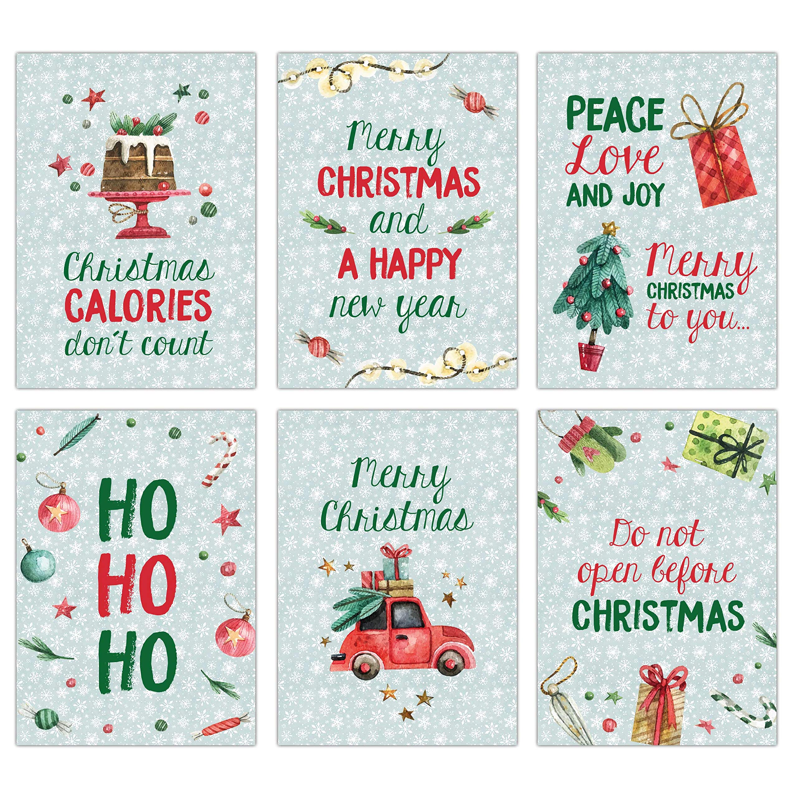 Papierdrachen Christmas Cards Set - 12 Postcards for Christmas - Art Print for Posting and Collecting - Set of 13 Mint English