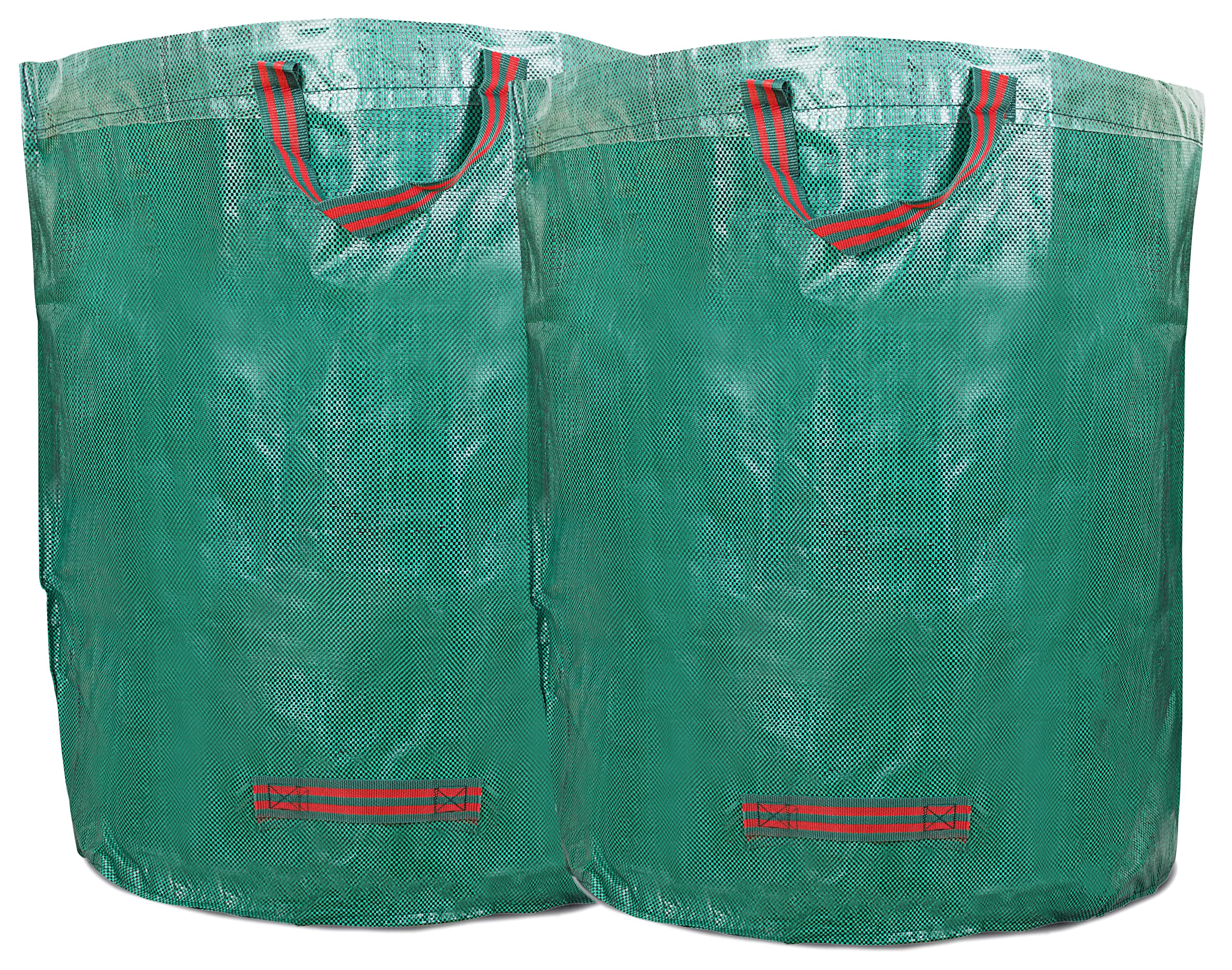 WUNDERGARDEN 2 x 272 L Garden Waste, Leaves, Green Cutting, Plant Waste, Compost - Round Format, Self-Standing and Foldable - Leaf Bags & Garden Bags