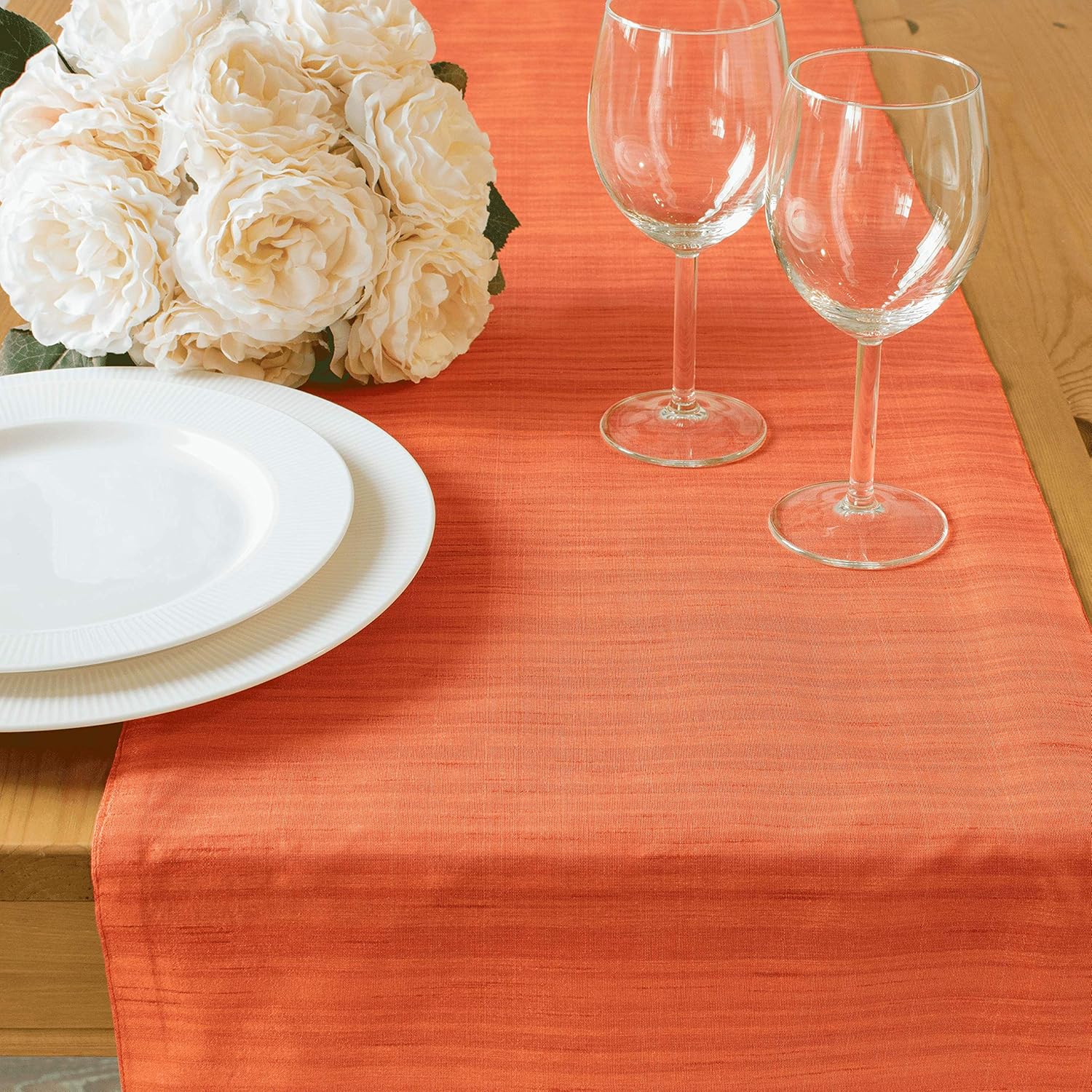 Best burnt orange table runner short