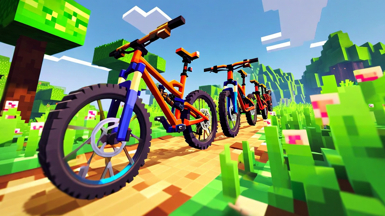 Bicycle Mod for Minecraft - Ride 6 Colors & Explore