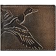 House of Jack Co. Duck Slim Bifold Wallet for Men and Outdoorsmen, Camou Lining, Full Grain Cowhide Leather Wallet, Black
