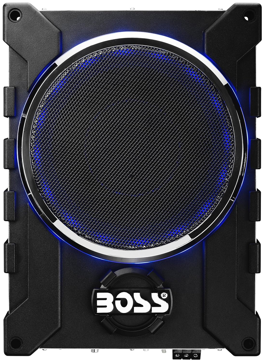 BOSS Audio BASS1600 1600 Watt Low Profile Amplified 10 Inch Subwoofer with Remote Subwoofer 