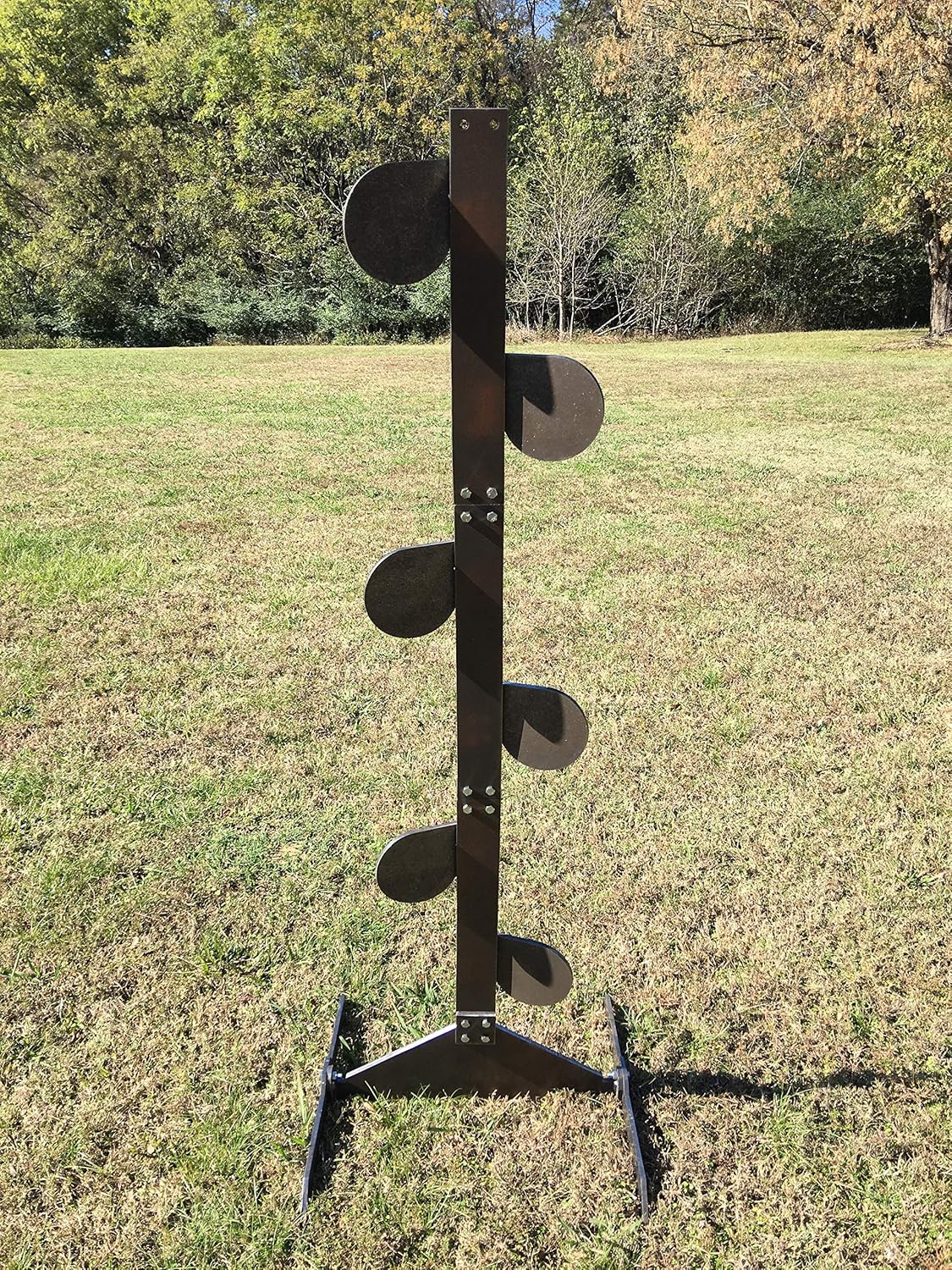 AR500 Steel Target Dueling Tree No Weld Stand 6" Rnds Metal Shooting Hostage