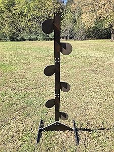 AR500 Steel Target Dueling Tree No Weld Stand 6" Rnds Metal Shooting Hostage