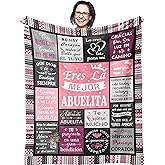 Ruvinzo Grandma Gifts in Spanish, Mothers Day Birthday Gifts for Grandma, Abuela Gifts, Regalos para Abuela, Grandmother Gifts, Abuelita Blanket 50" x 60"